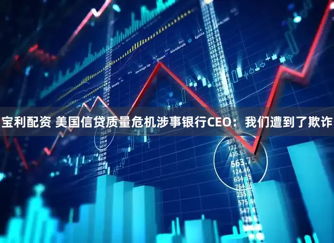 宝利配资 美国信贷质量危机涉事银行CEO：我们遭到了欺诈
